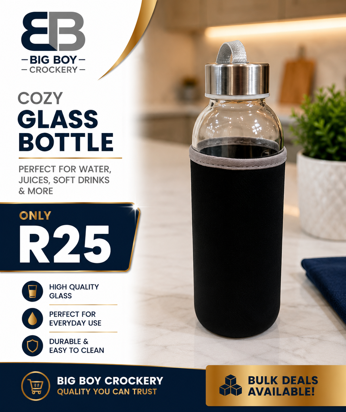 Glass Bottle With Sleeve (420ml)